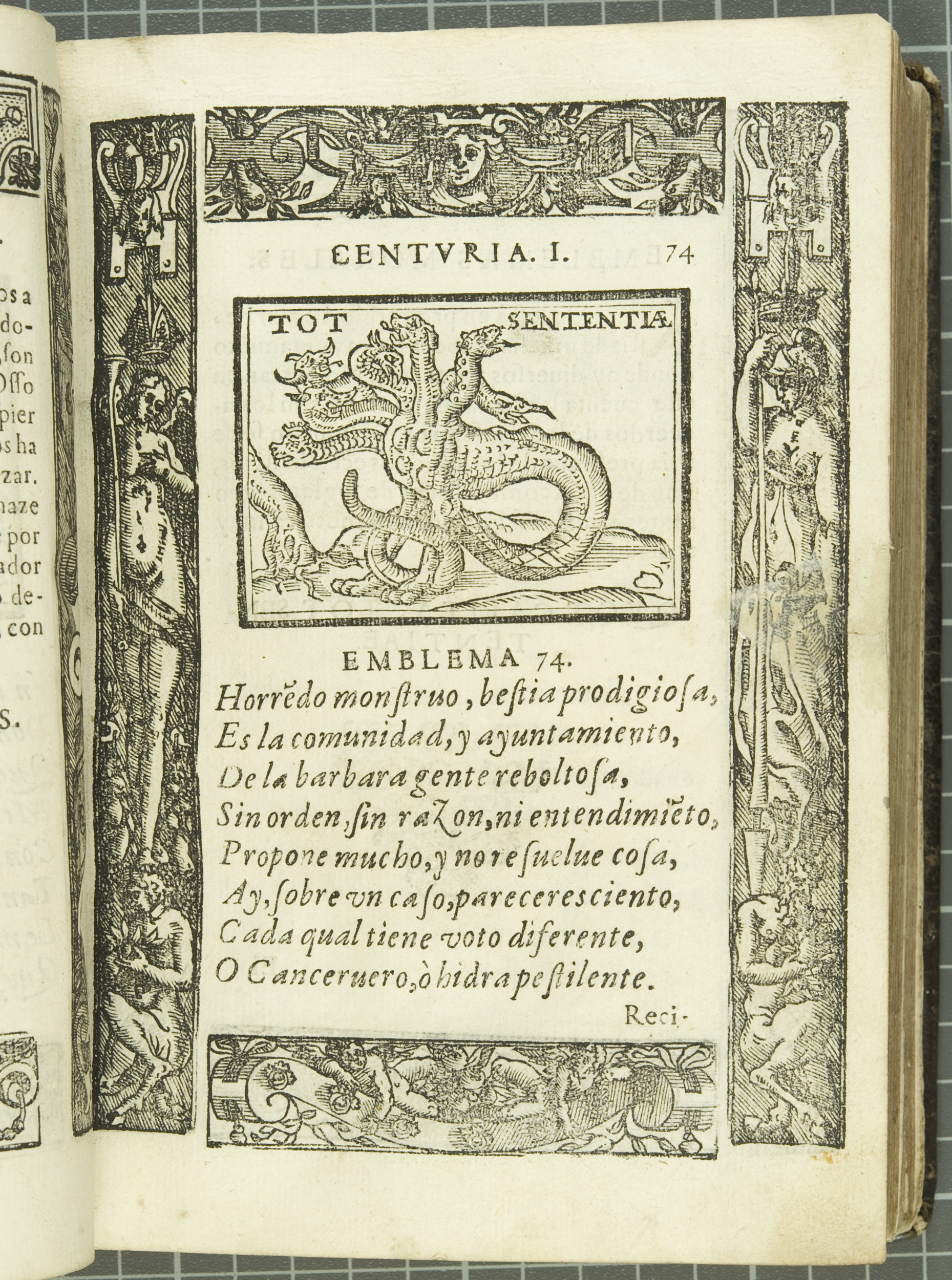 Emblem 74: "Tot sententiae" (Many opinions), from Covarrubias’s Emblemas morales (1610).