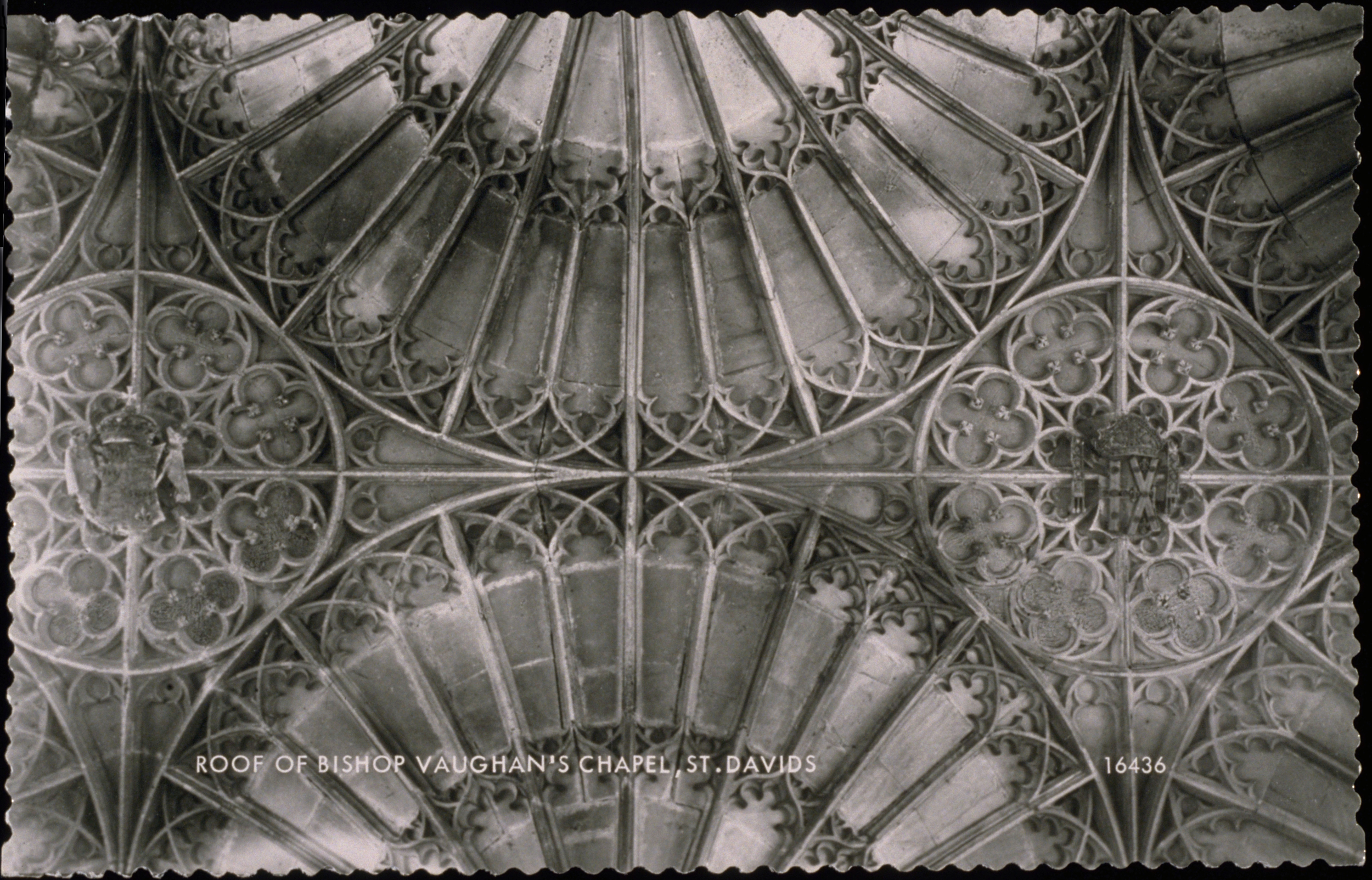 Roof, Bishop Vaughan's Chapel, 1892. J. Valentine & Co.Medium: Real Photo (Gelatin Silver Print). St Andrews copy at JV-16436-B 