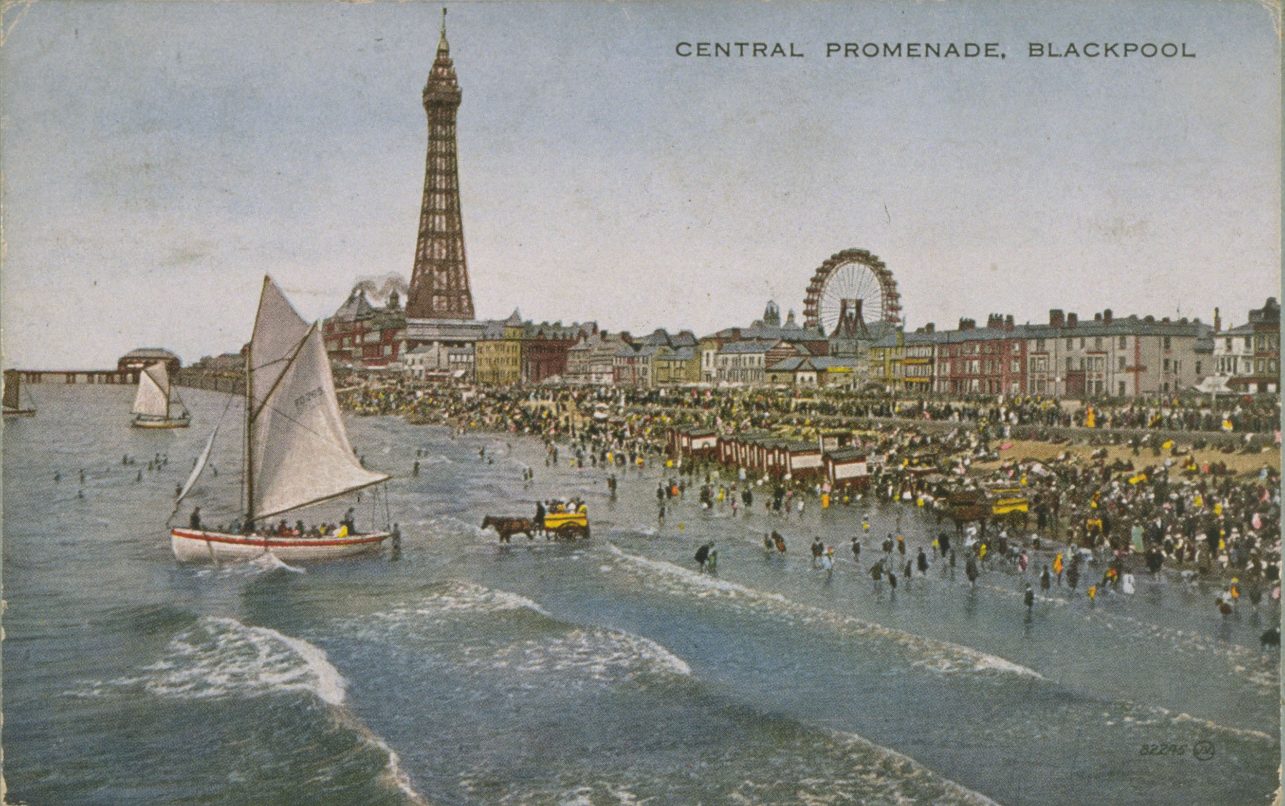 Central Promenade, Blackpool., 1919, J Valentine & Co. Medium: Valesque (Halftone Print) St Andrews JV-82245