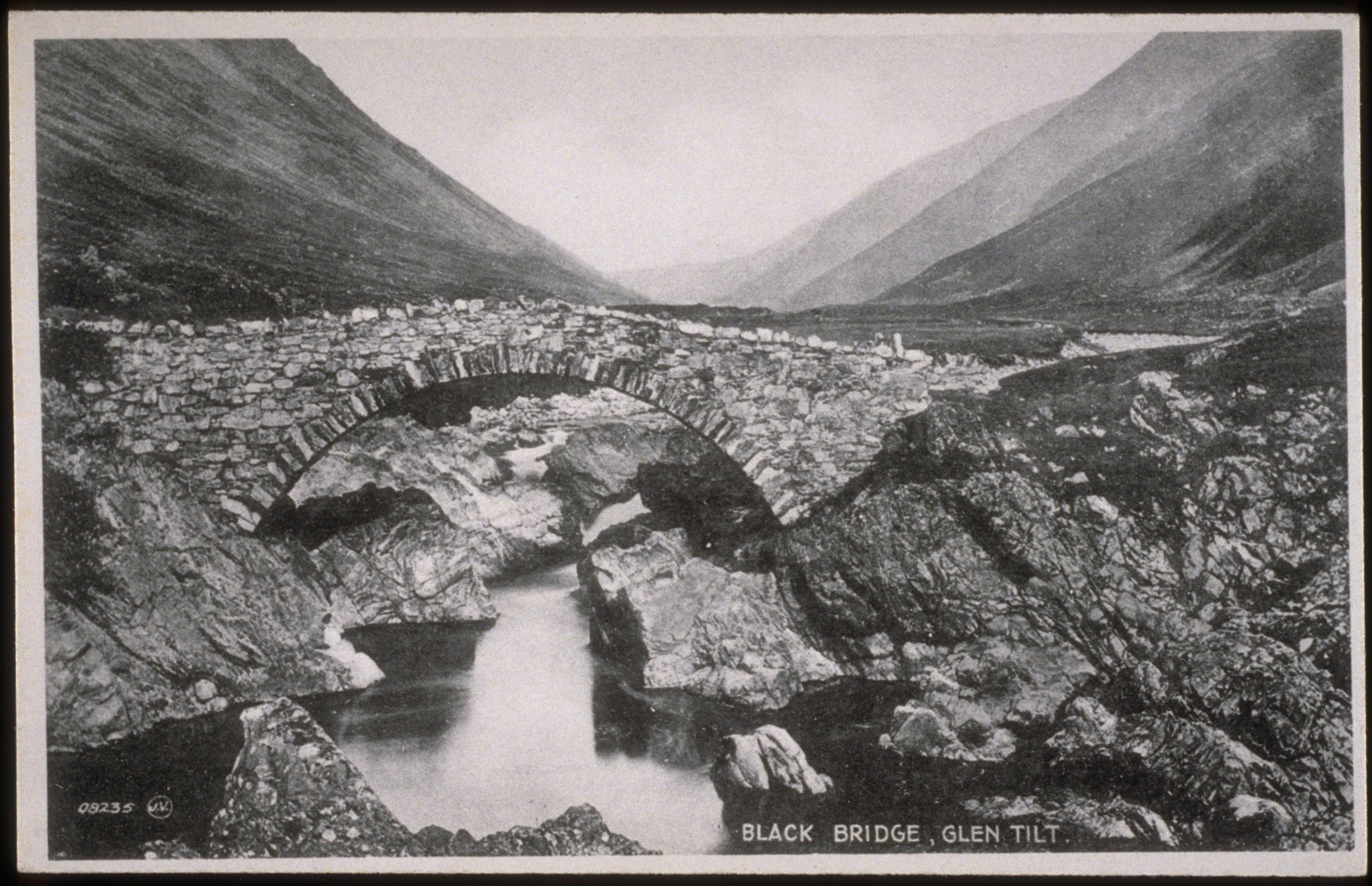 Black Bridge, Glen Tilt, 1888. J. Valentine & CoMedium: Bromotype (Gelatin Silver Print). St Andrews copy at JV-8235