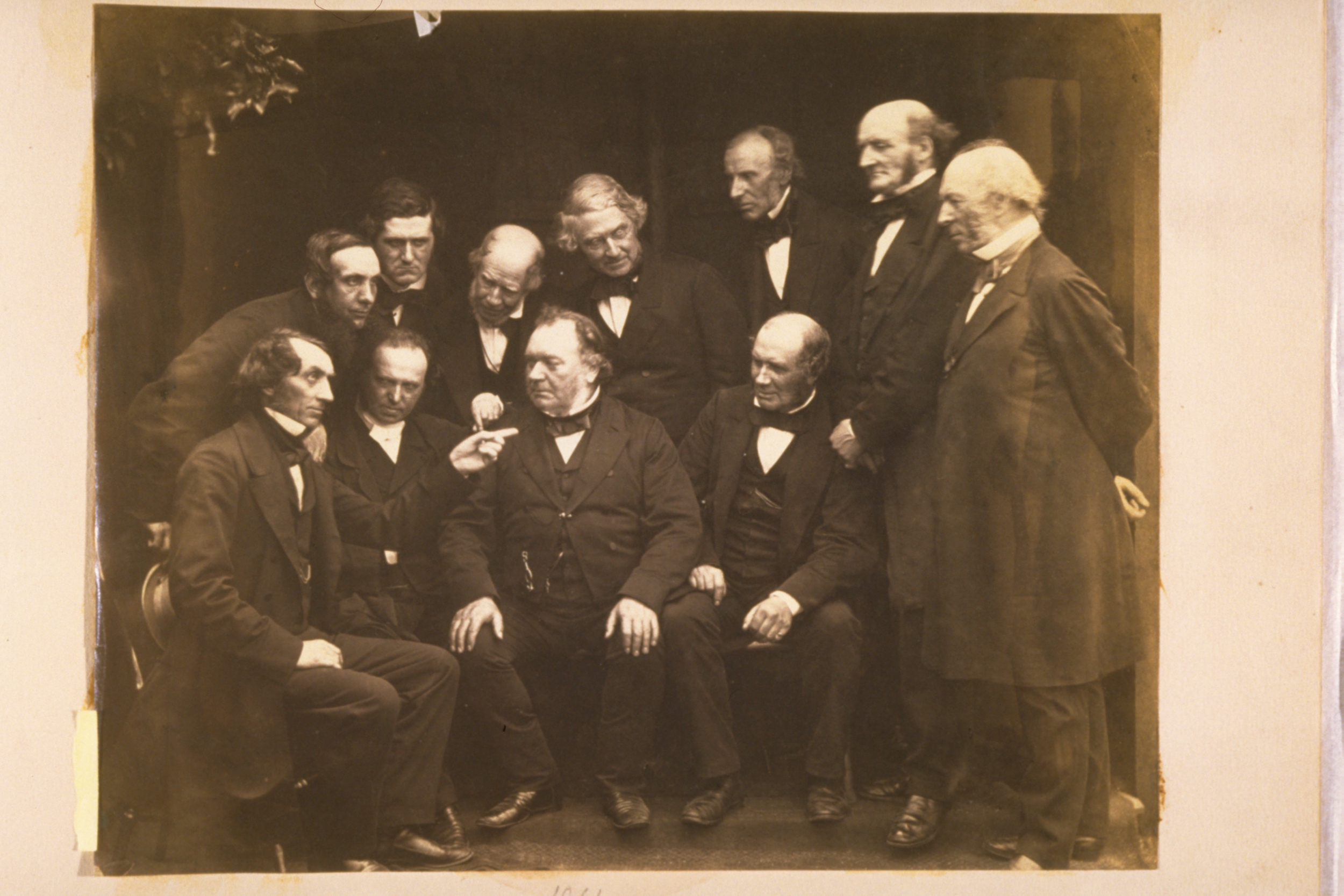 Group of academics (possibly the Senatus) or medical examiners in St Andrews, photographed by John Adamson, 1864