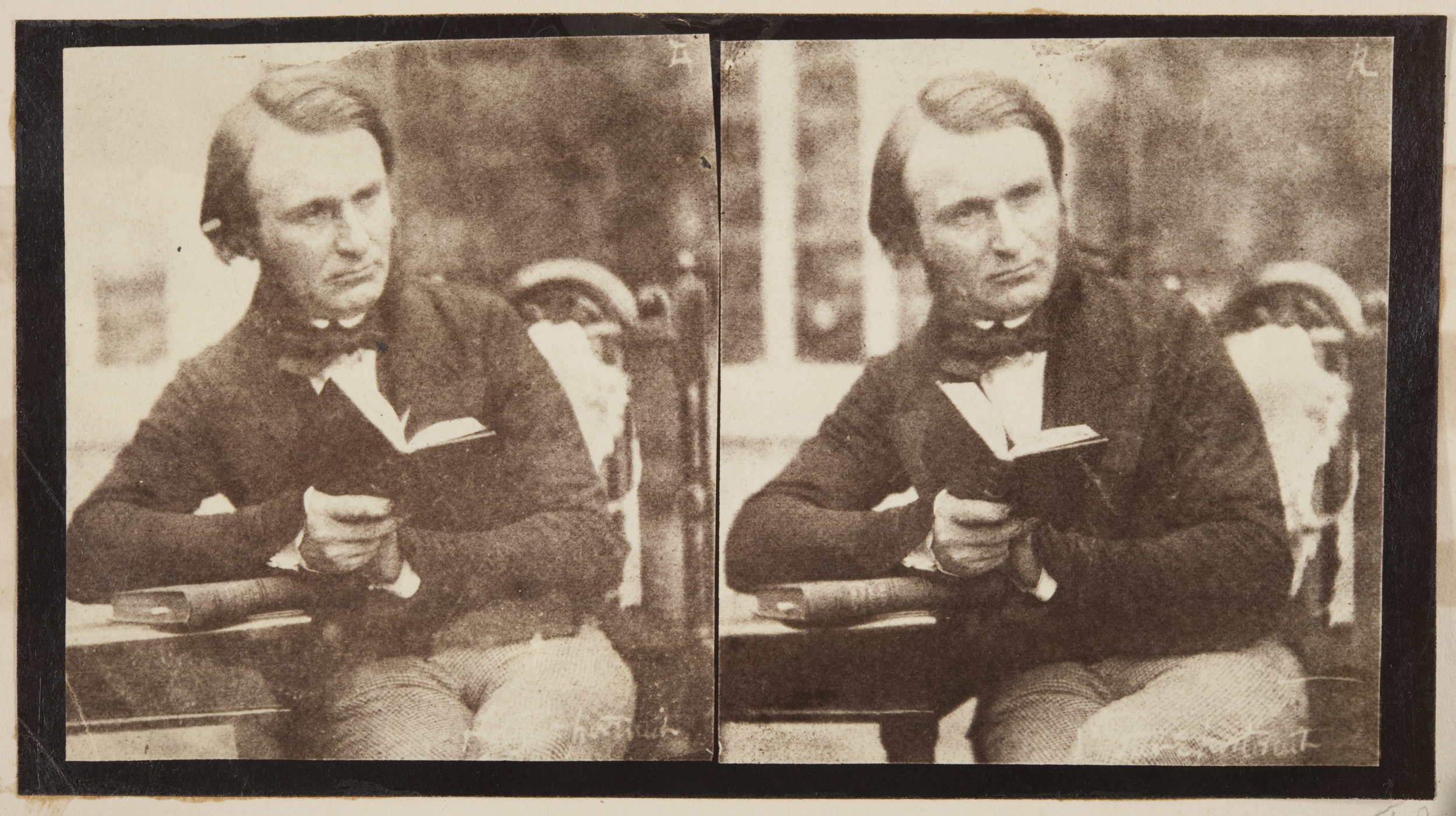 John Adamson, stereographic self-portrait, c.1845-1851. (St Andrews ALB-8-88)