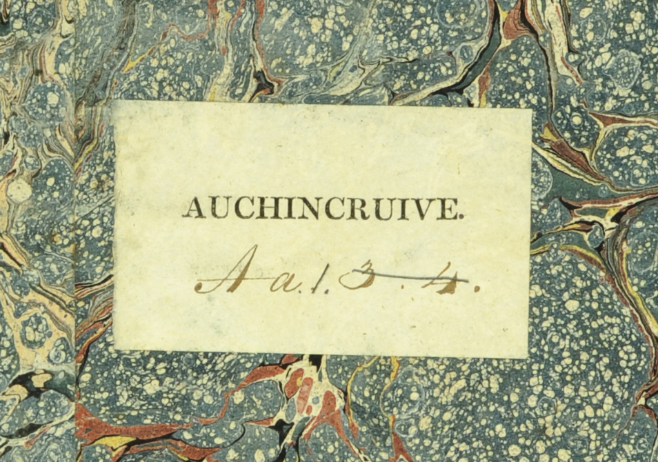 Bookplate of Auchincruive from St Andrews' copy of Campi Phlegraei