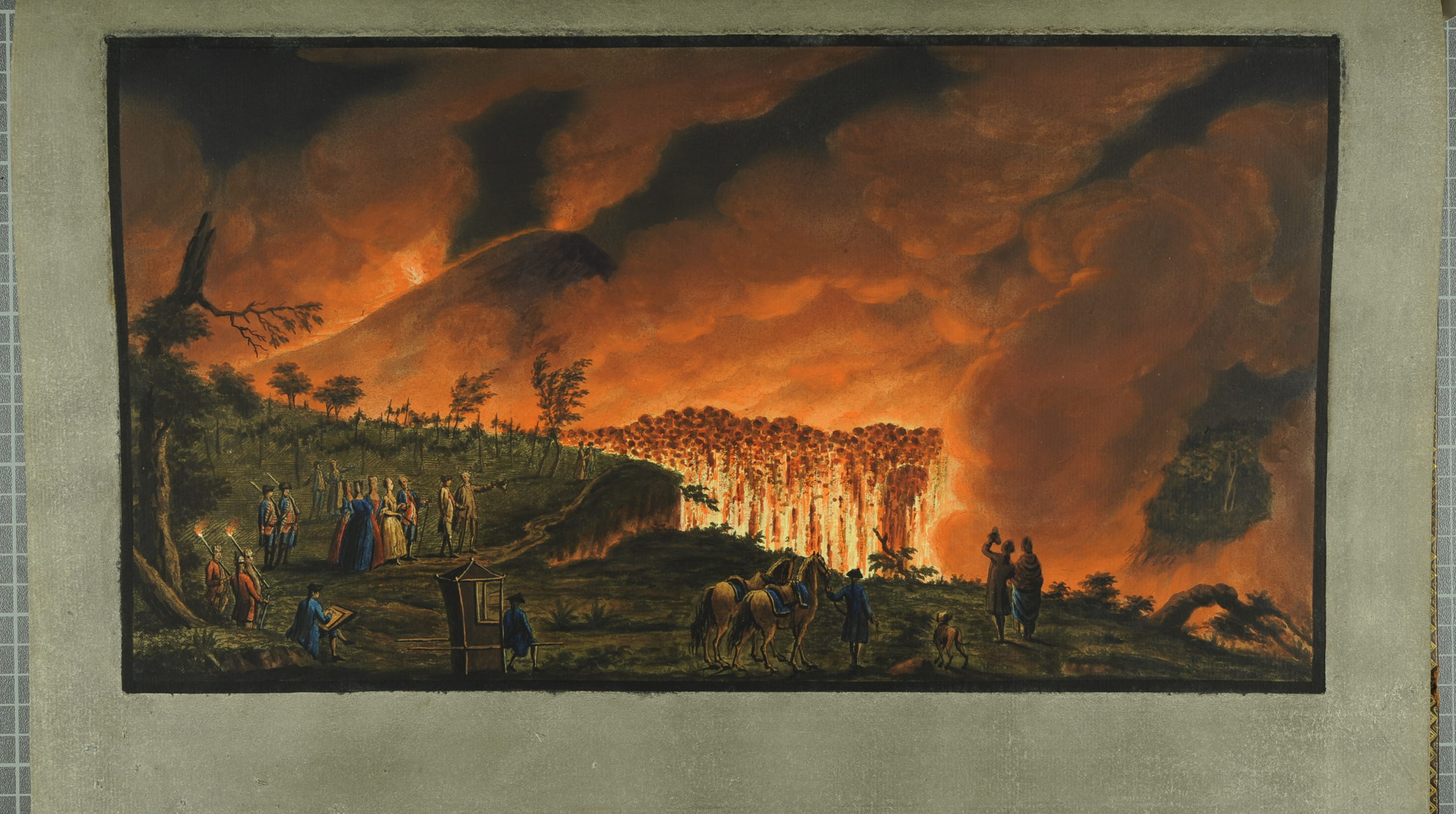 “A night view of a current of lava, that ran from Mount Vesuvius towards Resina, the 11th of May 1771.” From William Hamilton’s Campi Phlegraei (St Andrews rff QE523.V5H3(SR))