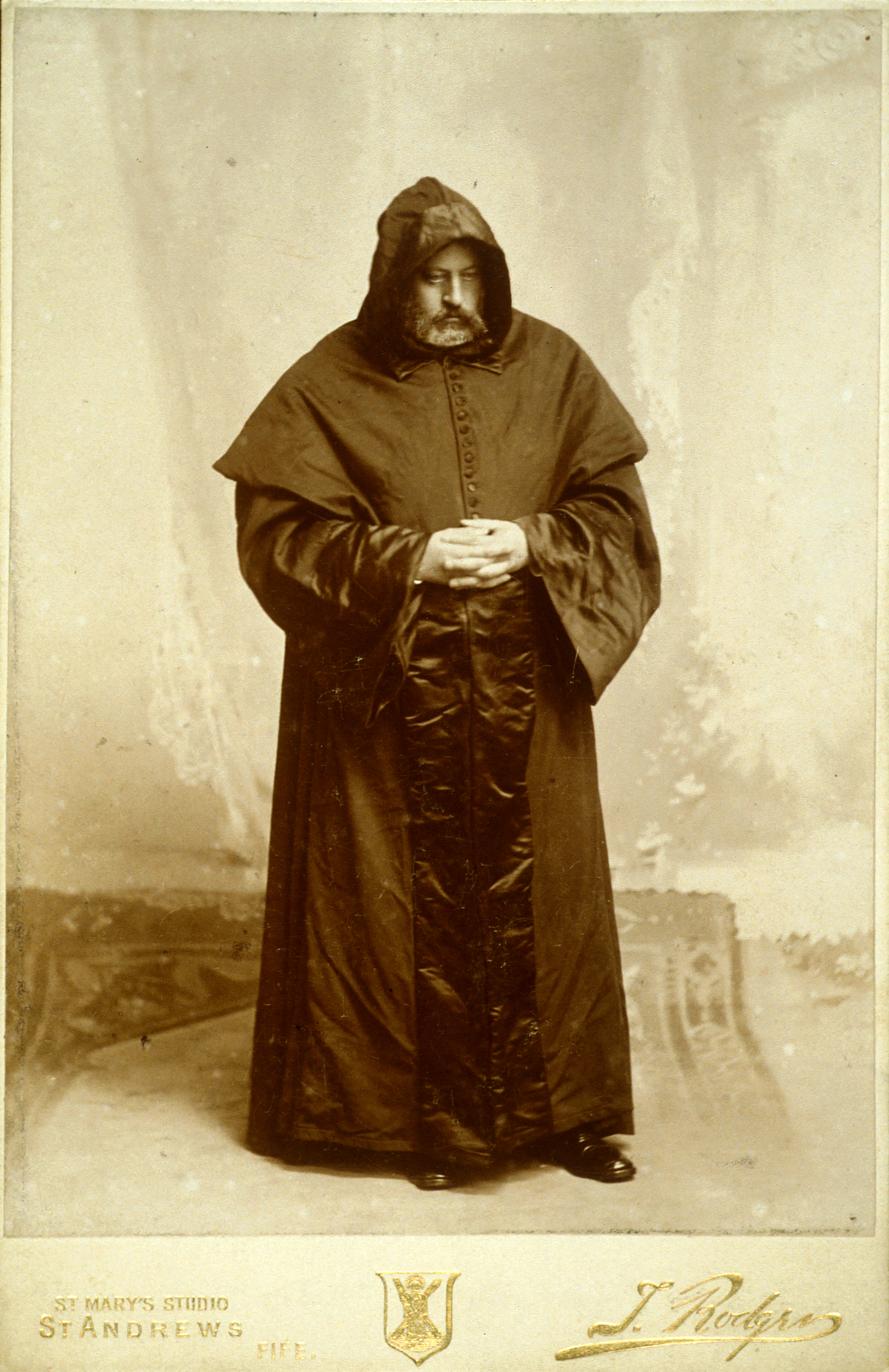 John Crichton-Stuart, 3rd Marquess of Bute, Rector of the University 1892-98, wearing robes which pay homage to the medieval past of the university (St Andrews GPS-StuartJPS-1)   
