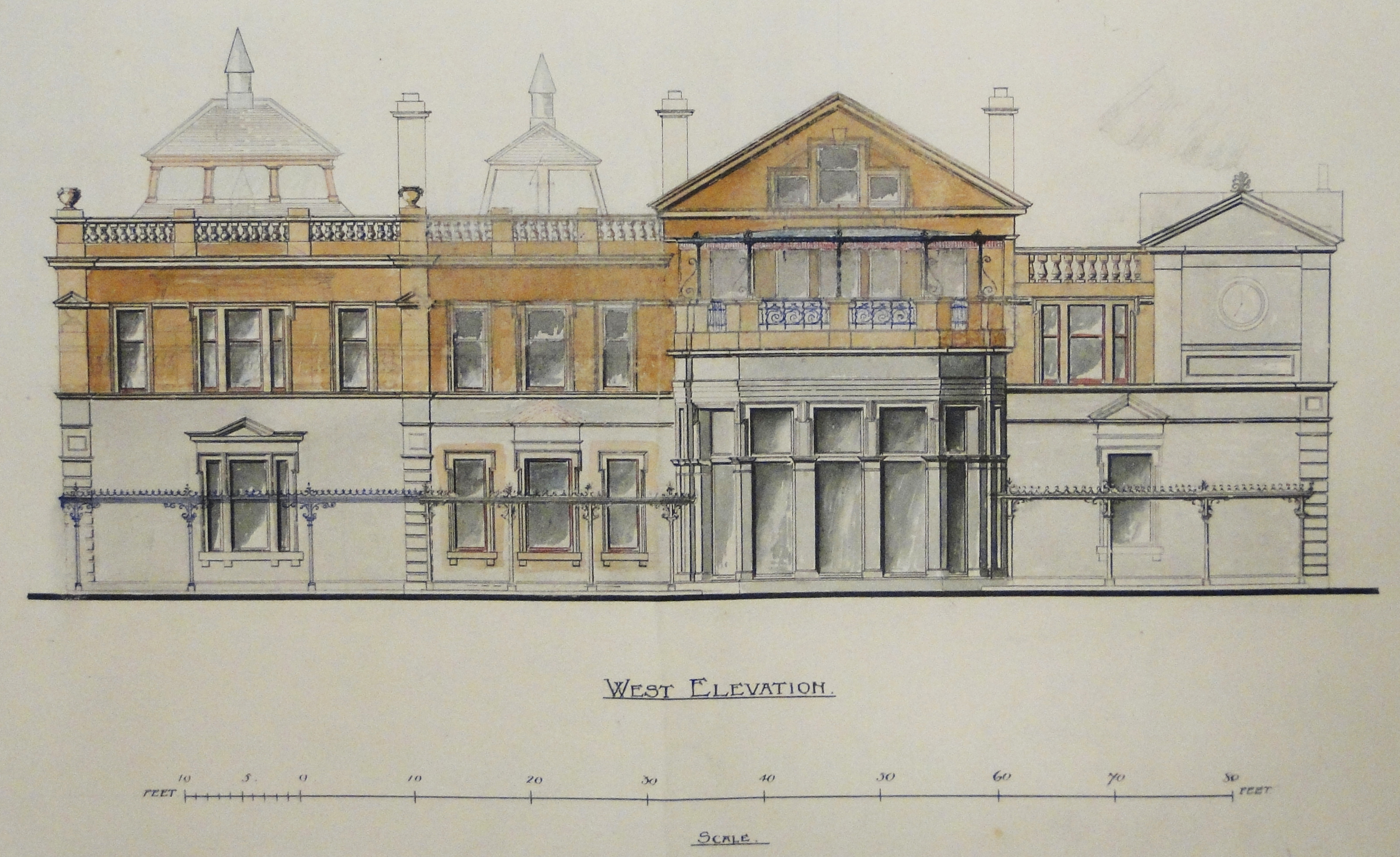 Gillespie and Scott's alterations to the Royal and Ancient Clubhouse, St Andrews, 1898 (St Andrews ms37778b/15)