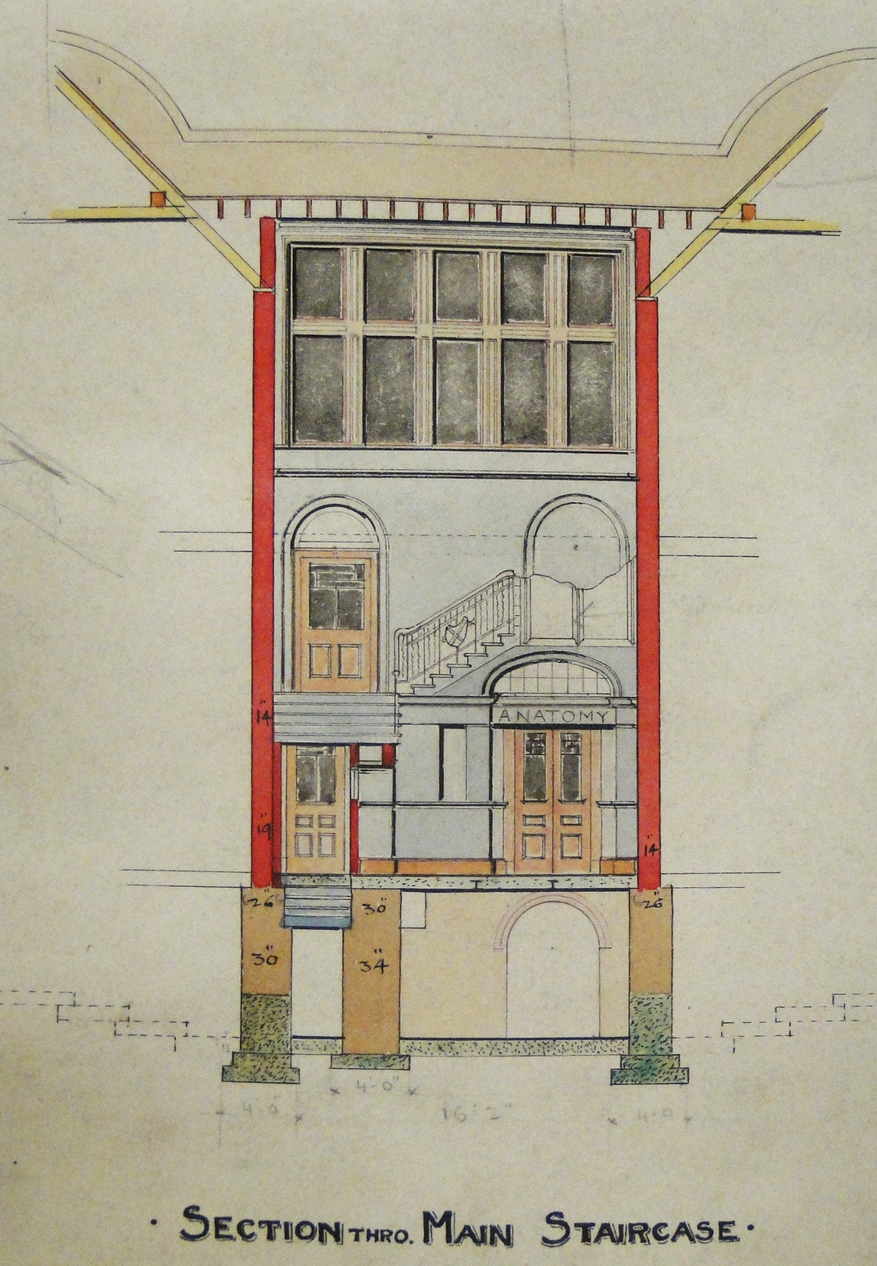 Gillespie and Scott's alterations to the Bute Medical School, University of St Andrews, 1897-98 (St Andrews ms37778b/34)