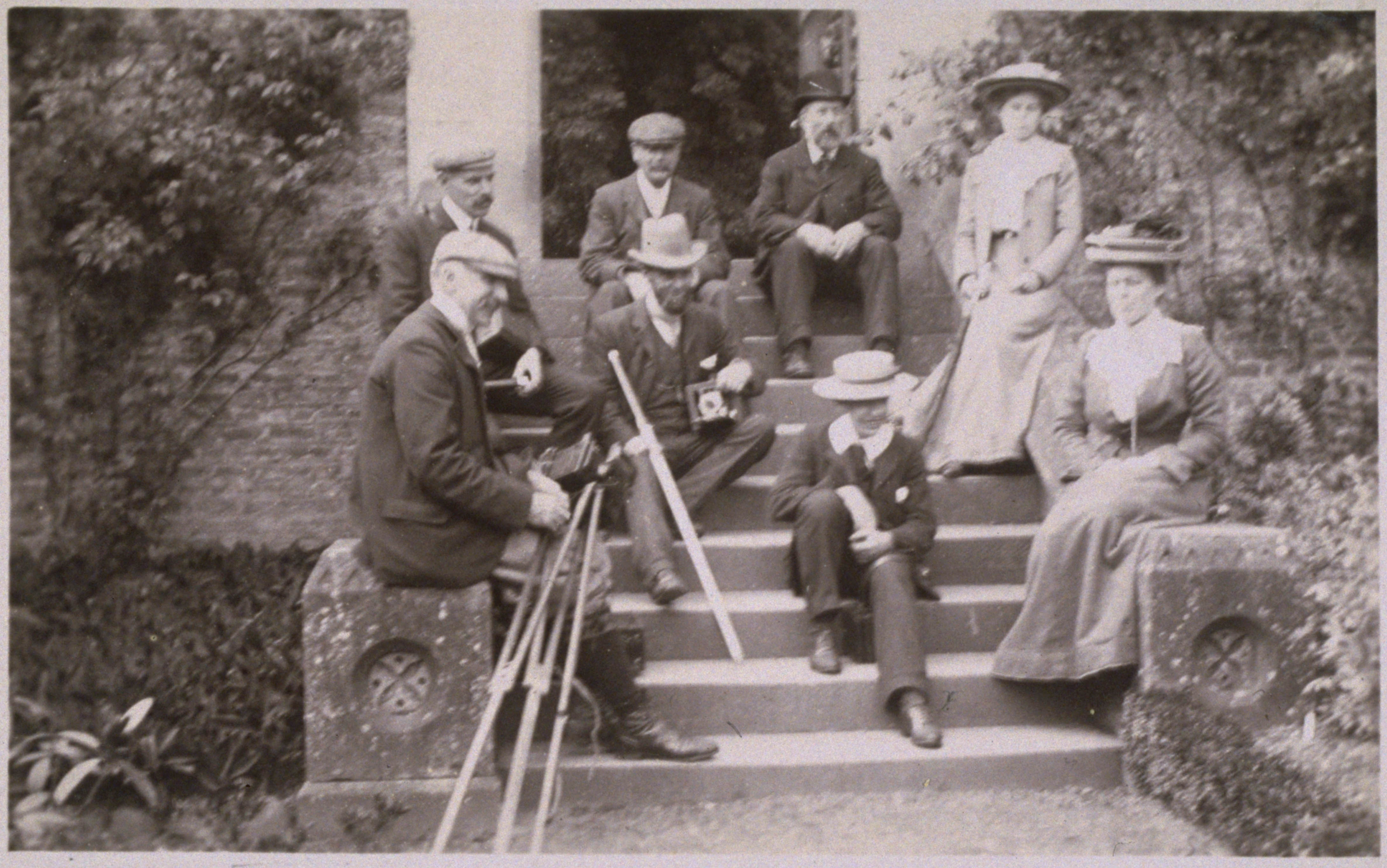 'Group including Steggall family,' by Prof J.E.A. Steggall, 1900 (St Andrews JEAS-26-53)