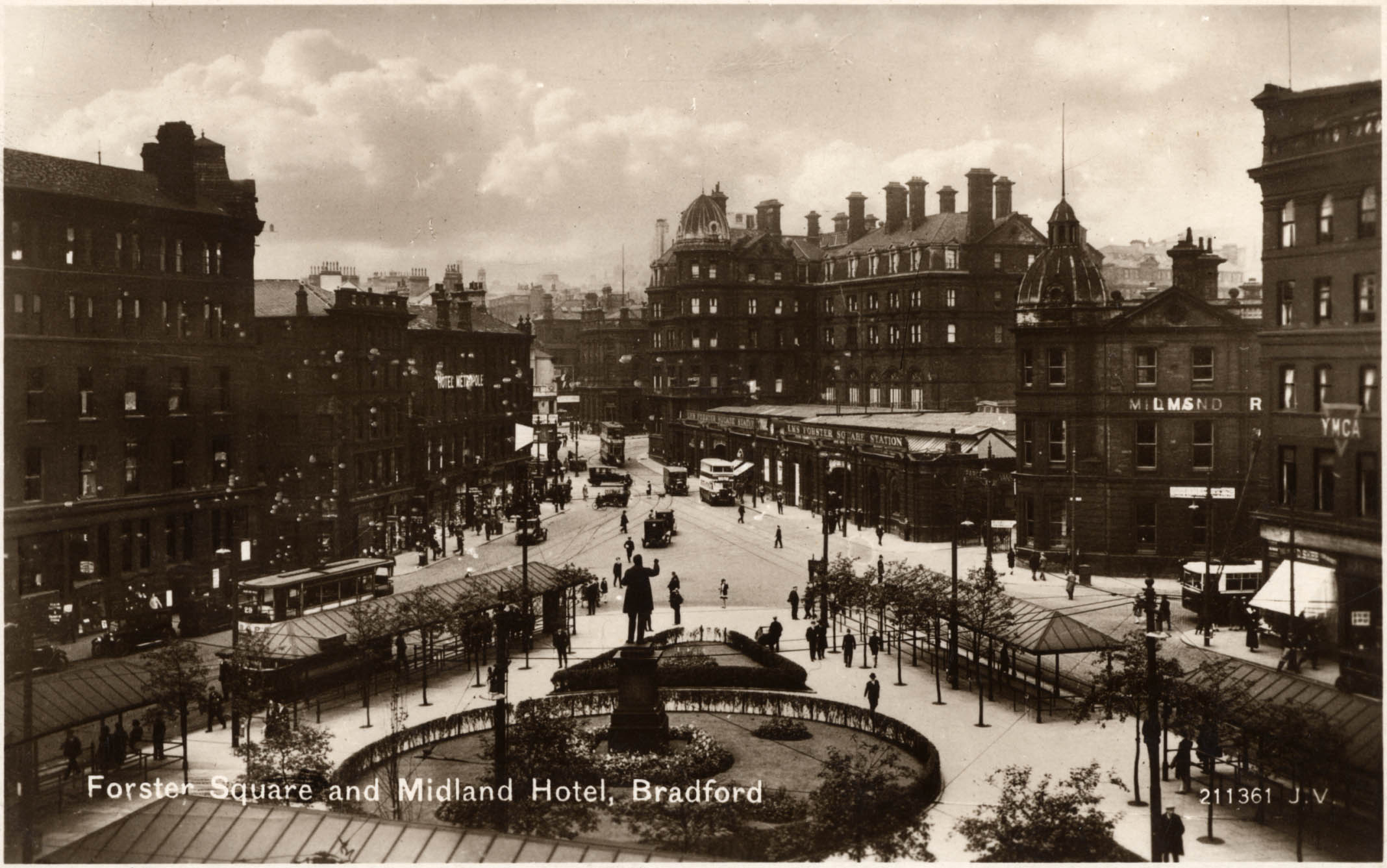 'Forster Square, Bradford,' by J Valentine & Co, 1930 (St Andrews JV-211361)
