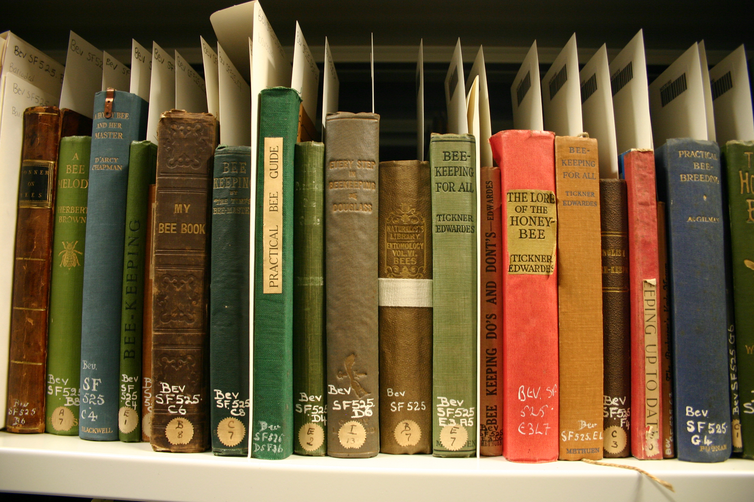 Just some of the books which Beveridge owned on beekeeping.