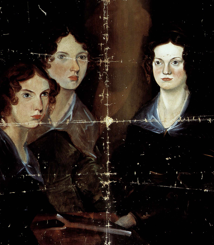 Portrait of the Bronte sisters by Branwell Bronte, from The Art of the Brontes]