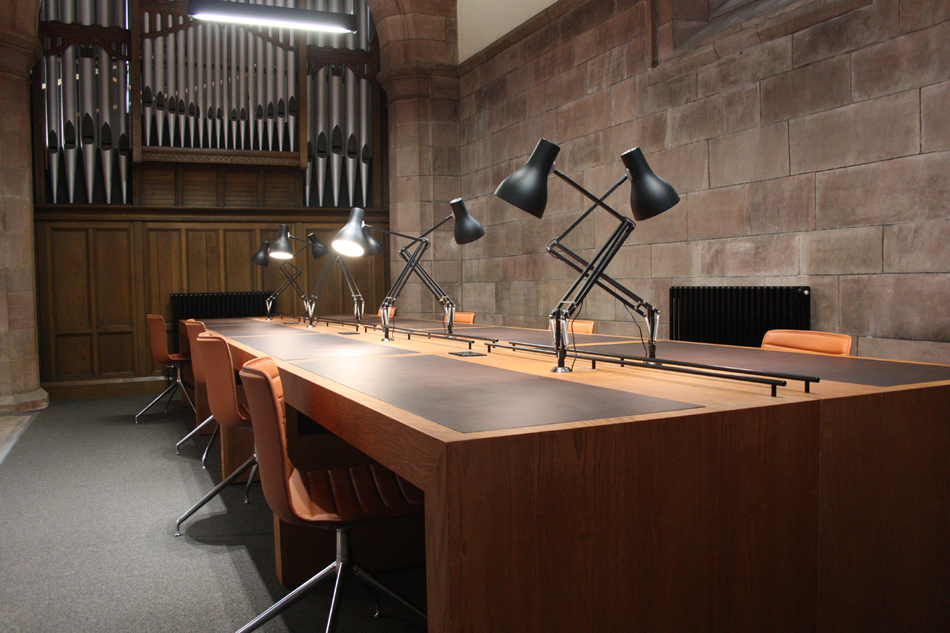 Desks in Martyrs Kirk Research Library
