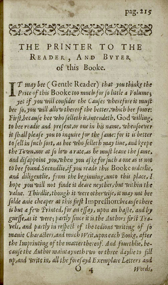 Raban's notice to the reader suggests that he may not have expected the book to sell well. 