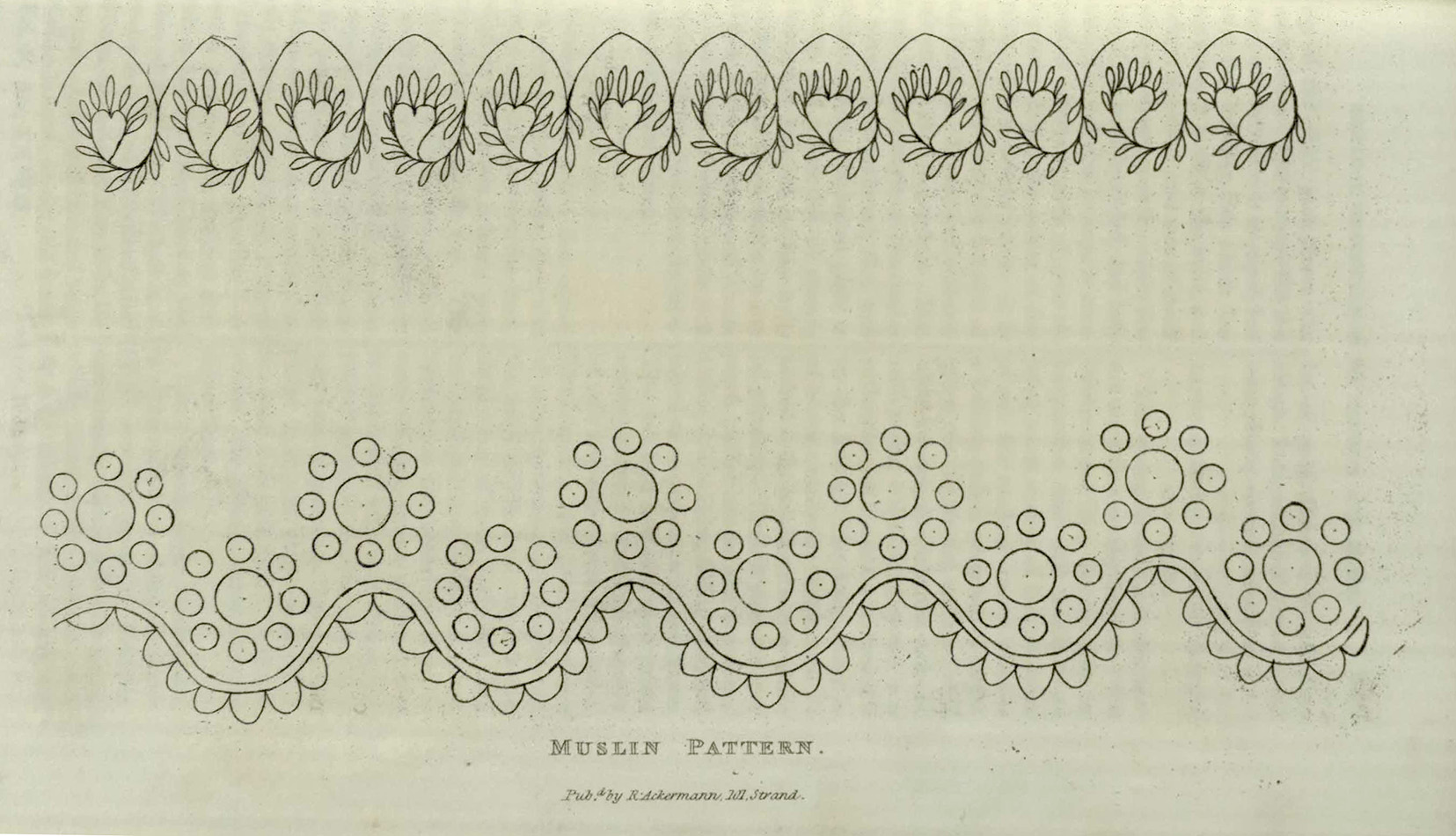 Muslin Pattern" from the April 1825 issue of Ackermann's Repository.