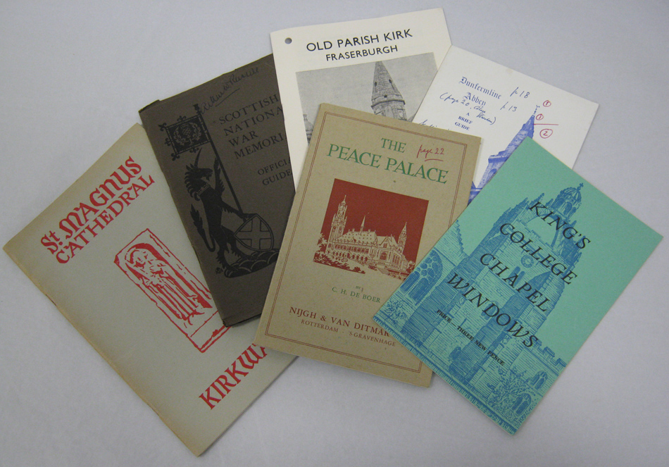 Various pamphlets from the small archive of Douglas Strachan held at St Andrews 