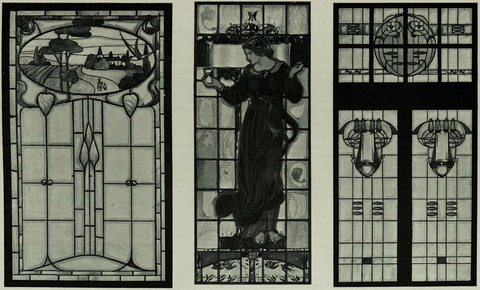 Three window designs from The Studio 1906 Special Edition 