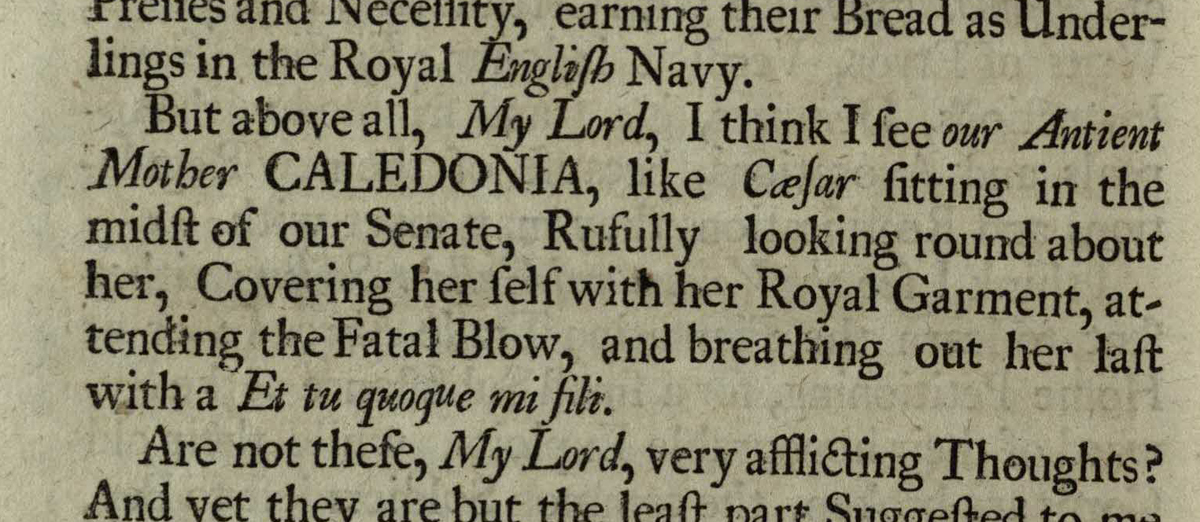 From p. 6 of Lord Belhaven's Speech to Parliament (1706)