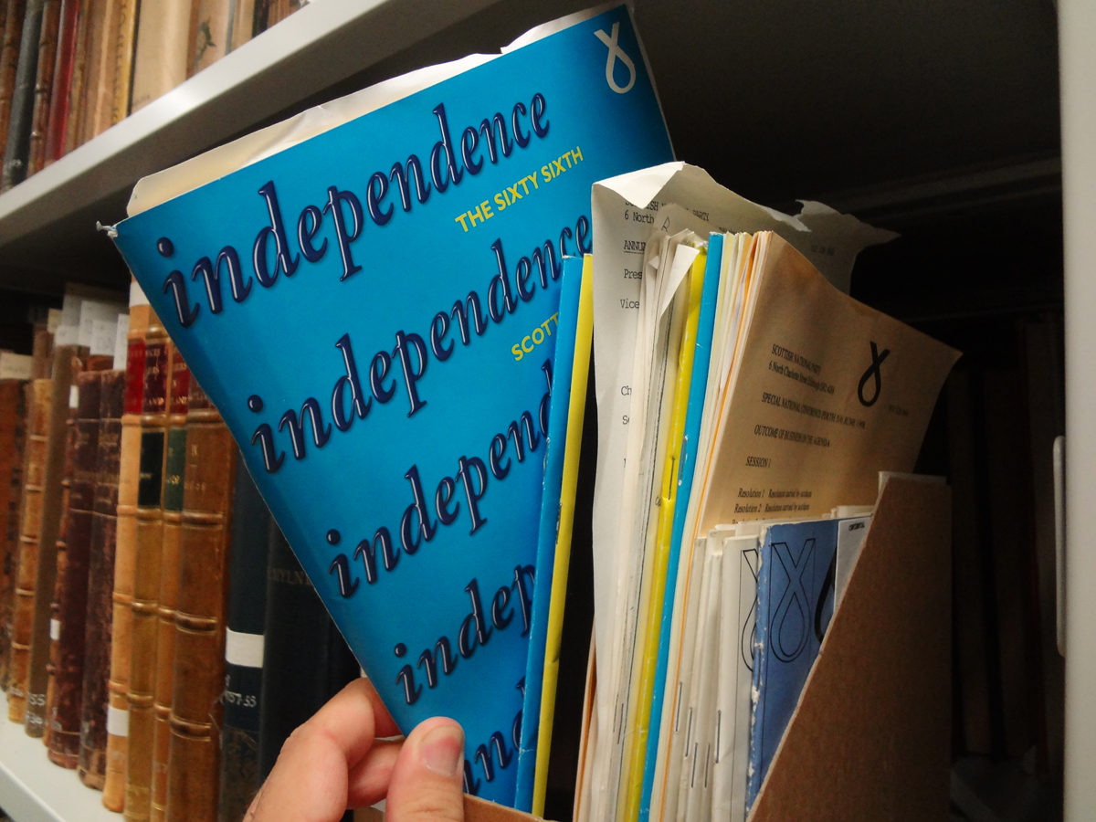 There's always more to collect on this topic! Here's one of about a dozen boxes of SNP ephemera currently awaiting cataloguing for our archives!