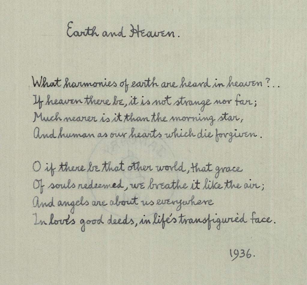 msPR 6037 A9 A17 Sassoon Poems Heaven and Earth_1