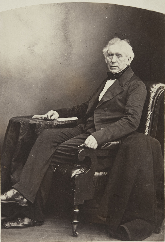 Sir David Brewster, Principal of the United College 1838-59, photographed by Thomas Rodger in 1850. ALB-6-115.2