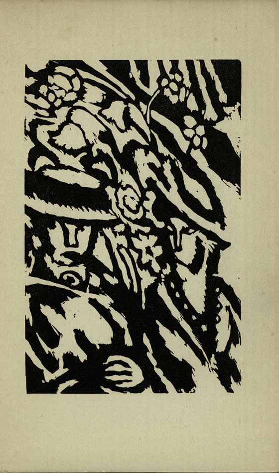 The other woodcut from the first edition of Kew Gardens