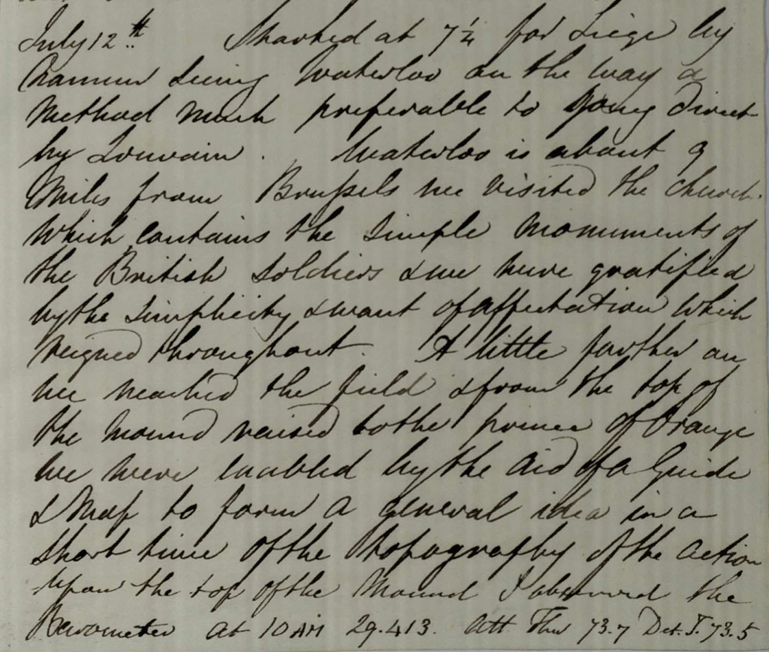 Extract from the travel journal of James David Forbes, 1832 msdep7/box 14/I/11