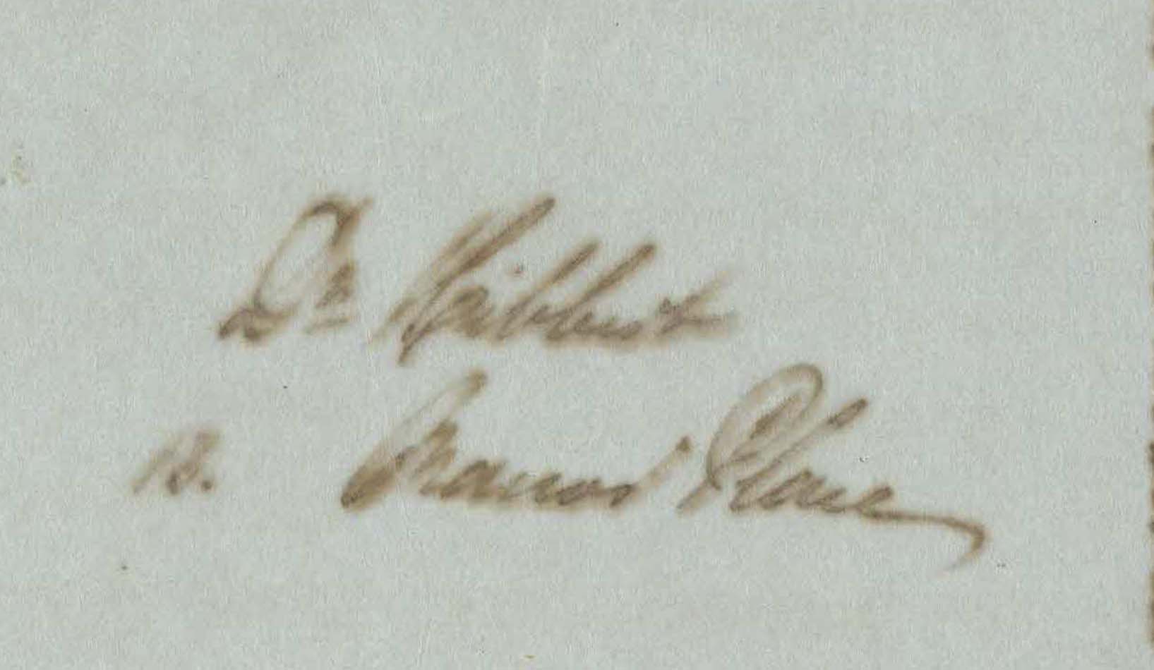 signature from letterbook