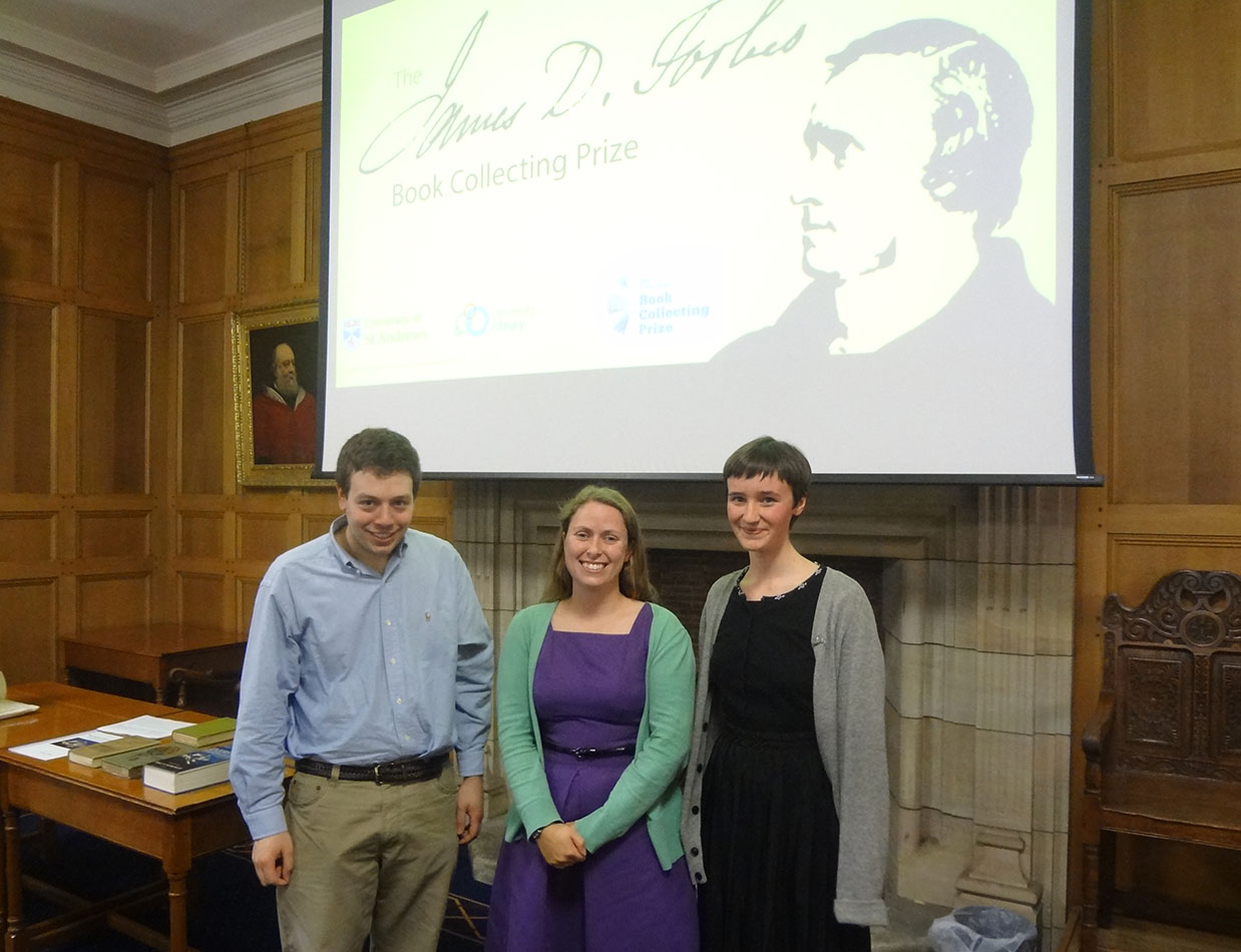 Prizewinner Dawn Hollis (centre), with Eloise Bennett and Scott Schorr, who received honorable mentions.