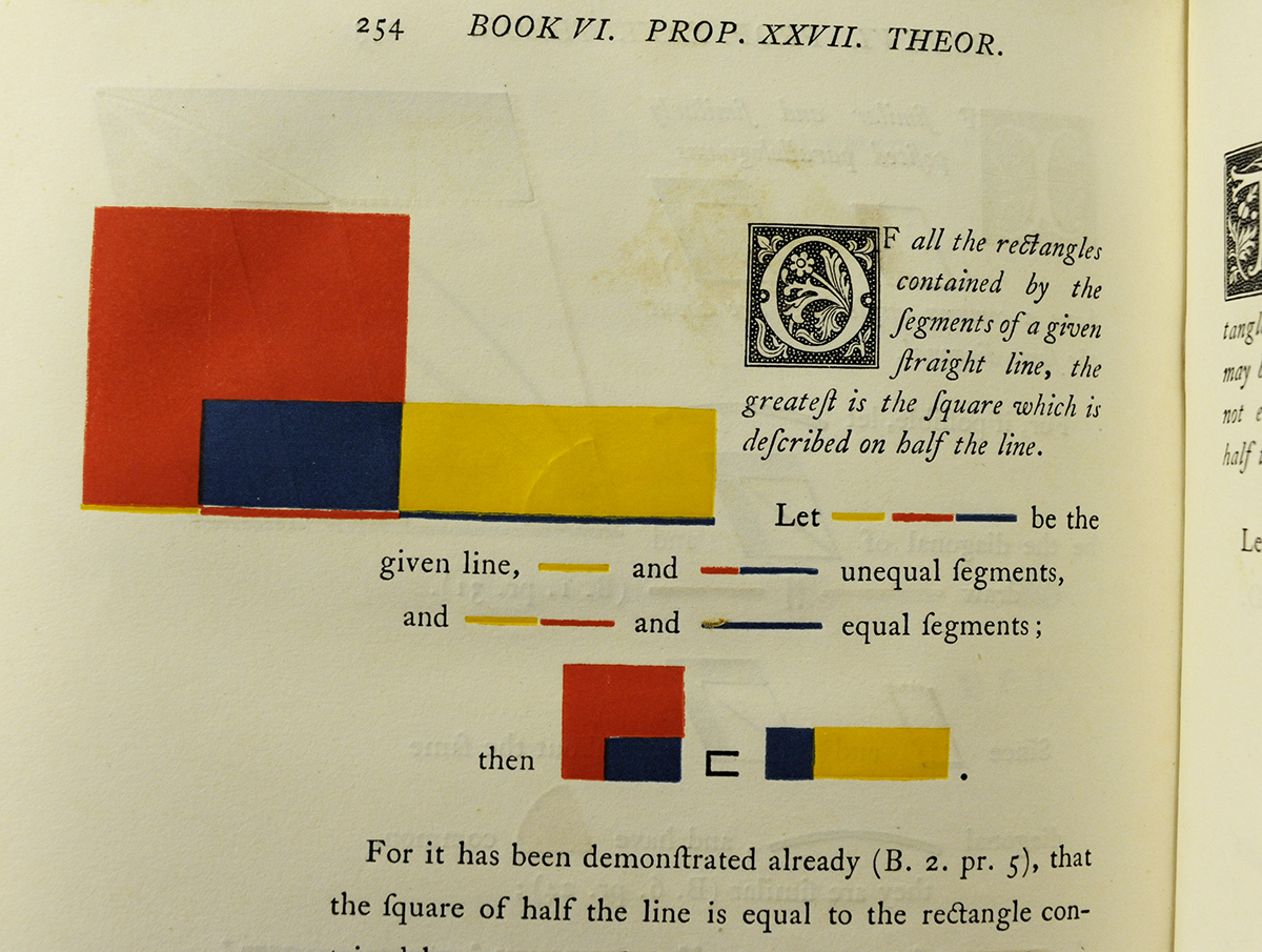 Book VI, Proposition 27 of Oliver Byrne’s 1847 edition of Euclid’s Elements.