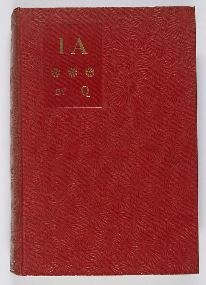 We failed to find an example of pansy grain in our collections (although there must be one somewhere), but this binding, from 1896, is reminiscent of the pansy grain. Arthur Thomas Quiller-Couch, Ia (London: Cassell and Co. Ltd, 1896), r PR5194.I2.