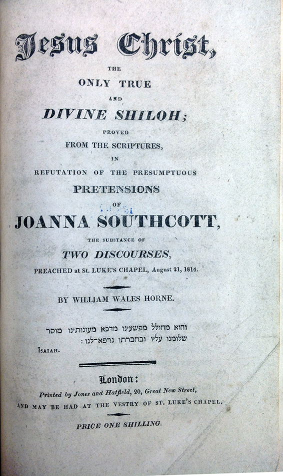 Joanna Southcott pamphlet