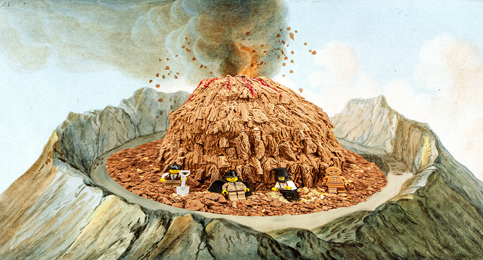 Photoshop volcano cake